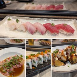 Nagiri sushi, Ahi Tataki, jalapeno poppers