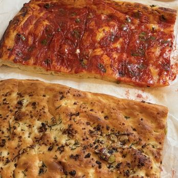 Liguria Bakery - Garlic, tomato and jalapeño focaccias. - Bakeries Near Me - San Francisco, California Liguria Bakery - Garlic, tomato and jalapeño focaccias. - Bakeries Near Me - San Francisco, California