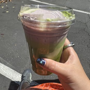 Cowboy Coffee - Matcha latte with blueberry - Coffee & Tea Near Me - Sunnyvale, California
