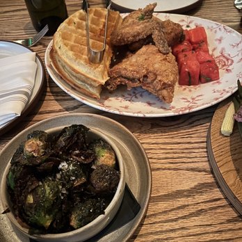 Yardbird - Chicken & waffle, brussels sprouts - Southern Near Me - Las Vegas, Nevada Yardbird - Chicken & waffle, brussels sprouts - Southern Near Me - Las Vegas, Nevada