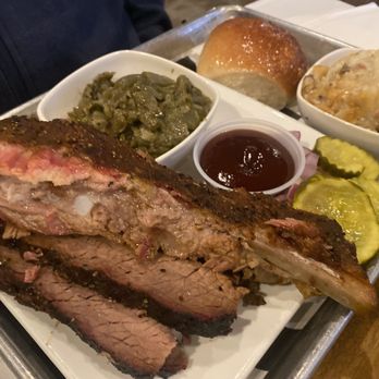 Koal’s Bar-B-Que - Center cut ribs and brisket plate with green beans and potato casserole - Barbeque Near Me - Alexandria, Louisiana Koal’s Bar-B-Que - Center cut ribs and brisket plate with green beans and potato casserole - Barbeque Near Me - Alexandria, Louisiana