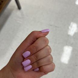 A few bubbles and one nail had too thick of a clear coat A few bubbles and one nail had too thick of a clear coat
