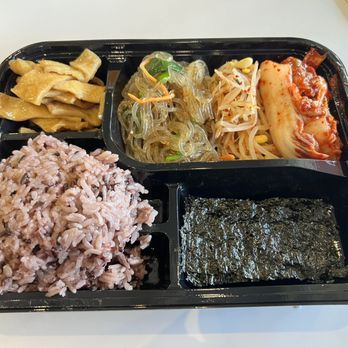 Enjoy Seoul - Banchan: fishcake, Japchae, kimchi, purple rice, seaweed - Korean Near Me - San Jose, California Enjoy Seoul - Banchan: fishcake, Japchae, kimchi, purple rice, seaweed - Korean Near Me - San Jose, California