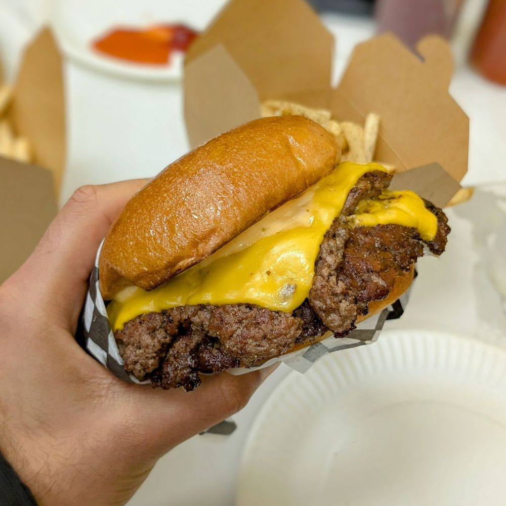 Cheese Slap - Double Slap Smash Burger - worth every calorie! IG - @bilalandjesseatfood - Poutineries Near Me - Vancouver, British Columbia