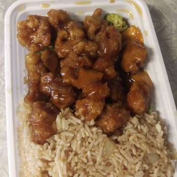 Angola China Kitchen  - Orange chicken w broccoli and rice - Chinese Near Me - Angola, New York