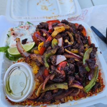 Suqaar Express - Beef rice plate. Delicious. - Food Trucks Near Me - San Jose, California Suqaar Express - Beef rice plate. Delicious. - Food Trucks Near Me - San Jose, California