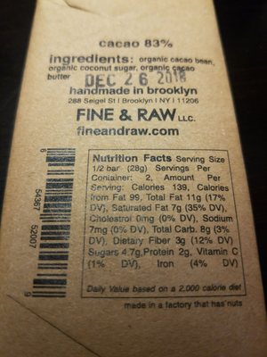 Menu photo 6 Fine & Raw Chocolate Factory Brooklyn, NY