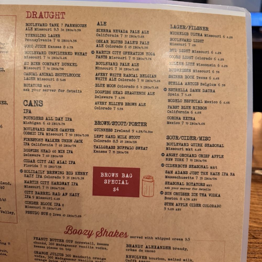 BRGR Kitchen + Bar - Drink menu - Burgers Near Me - Prairie Village, Kansas BRGR Kitchen + Bar - Drink menu - Burgers Near Me - Prairie Village, Kansas
