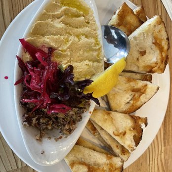 Side Street Cafe - Homemade Hummus And Olive Tapenade Plate - American Near Me - Bar Harbor, Maine Side Street Cafe - Homemade Hummus And Olive Tapenade Plate - American Near Me - Bar Harbor, Maine
