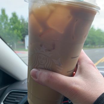 Starbucks - Iced chai with oat milk and brown sugar cinnamon syrup makes for a cookie butter latte - Coffee & Tea Near Me - Hillsboro, Oregon