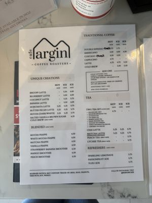 Menu photo 8 Margin Cafe Coffee Roasters Diamond Bar, CA Menu photo 8 Margin Cafe Coffee Roasters Diamond Bar, CA