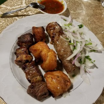 Cafe Lily - Lamb, chicken and Lulya shish kabob: If you get anything here, get the shish kabob... It's really good. - Russian Near Me - Brooklyn, New York