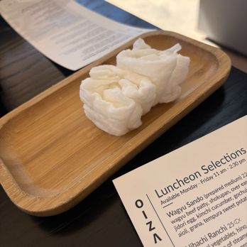 Oiza - Hand towels soaked in rose water. - Sushi Bars Near Me - Fresno, California Oiza - Hand towels soaked in rose water. - Sushi Bars Near Me - Fresno, California