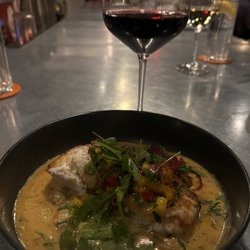 Cork + Table Kitchen and Bar - Halibut in a corn chowder broth.