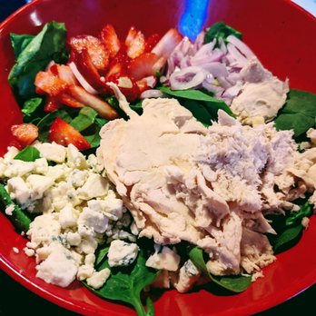 Nicky's Pizza - Chicken, strawberry, pickled onions and blue cheese salad - Pizza Near Me - Kansas City, Missouri Nicky's Pizza - Chicken, strawberry, pickled onions and blue cheese salad - Pizza Near Me - Kansas City, Missouri