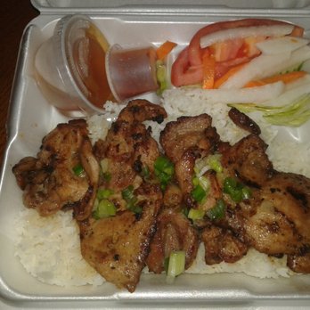 Saigon Seafood - Grilled Pork Chop/Chicken with Rice and Fresh Lettuce, Tomatoes,Cucumbers served with Fish Sauce and Chili pepper sauce! - Vietnamese Near Me - Dorchester, Massachusetts Saigon Seafood - Grilled Pork Chop/Chicken with Rice and Fresh Lettuce, Tomatoes,Cucumbers served with Fish Sauce and Chili pepper sauce! - Vietnamese Near Me - Dorchester, Massachusetts