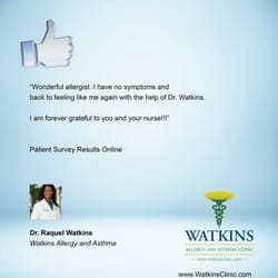 Watkins Allergy and Asthma Clinic - Patients love Dr. Watkins Allergy and Asthma Care.