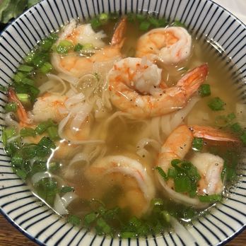 Pho Broth - DELICIOUS shrimp pho! The shrimp is so amazing and I just can't get enough of this pho! - Vietnamese Near Me - Huntington Beach, California