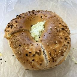 Everything Bagel with Scallion Cream Cheese Everything Bagel with Scallion Cream Cheese