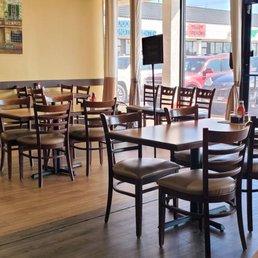 Empty restaurant except for me,my son and daughter