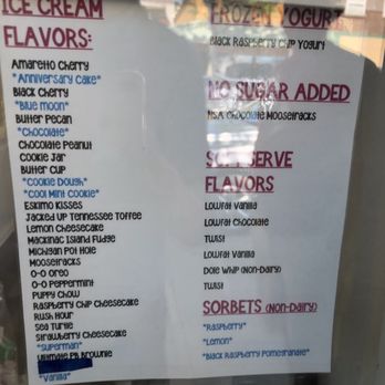 The Cool Spot - Menu - Ice Cream & Frozen Yogurt Near Me - Frankfort, Michigan