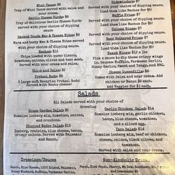 The Tracks bar & Grill - Menu