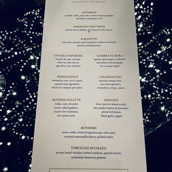 The Mercury Room - Cocktail menu - Cocktail Bars Near Me - Kansas City, Missouri