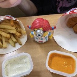 Wendy's - Chicken nuggets, fries, and Wendy minion:))) BEEBOOOOOO BEBO