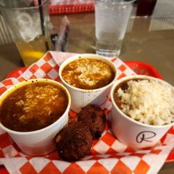 Cajun Boys and Our Poboys - Red beans and rice, chicken gumbo, seafood gumbo