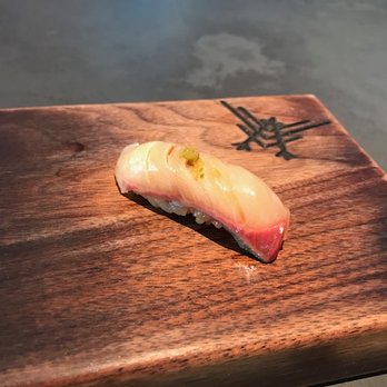 Robin - Striped jack with aged ponzu - Sushi Bars Near Me - San Francisco, California Robin - Striped jack with aged ponzu - Sushi Bars Near Me - San Francisco, California