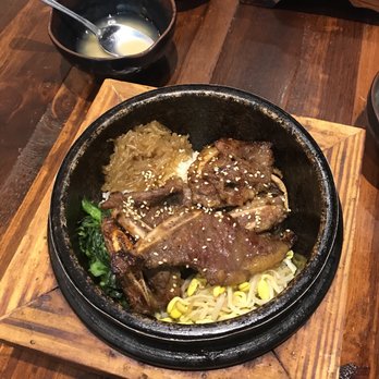 Burning Rice - LA Galbi Hot Stone Pot - Korean Near Me - Frisco, Texas