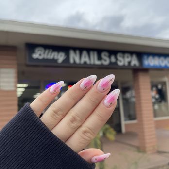 Bling Nails & Spa - Aura nails, star designs, pearl chrome - Nail Salons Near Me - Orange, California