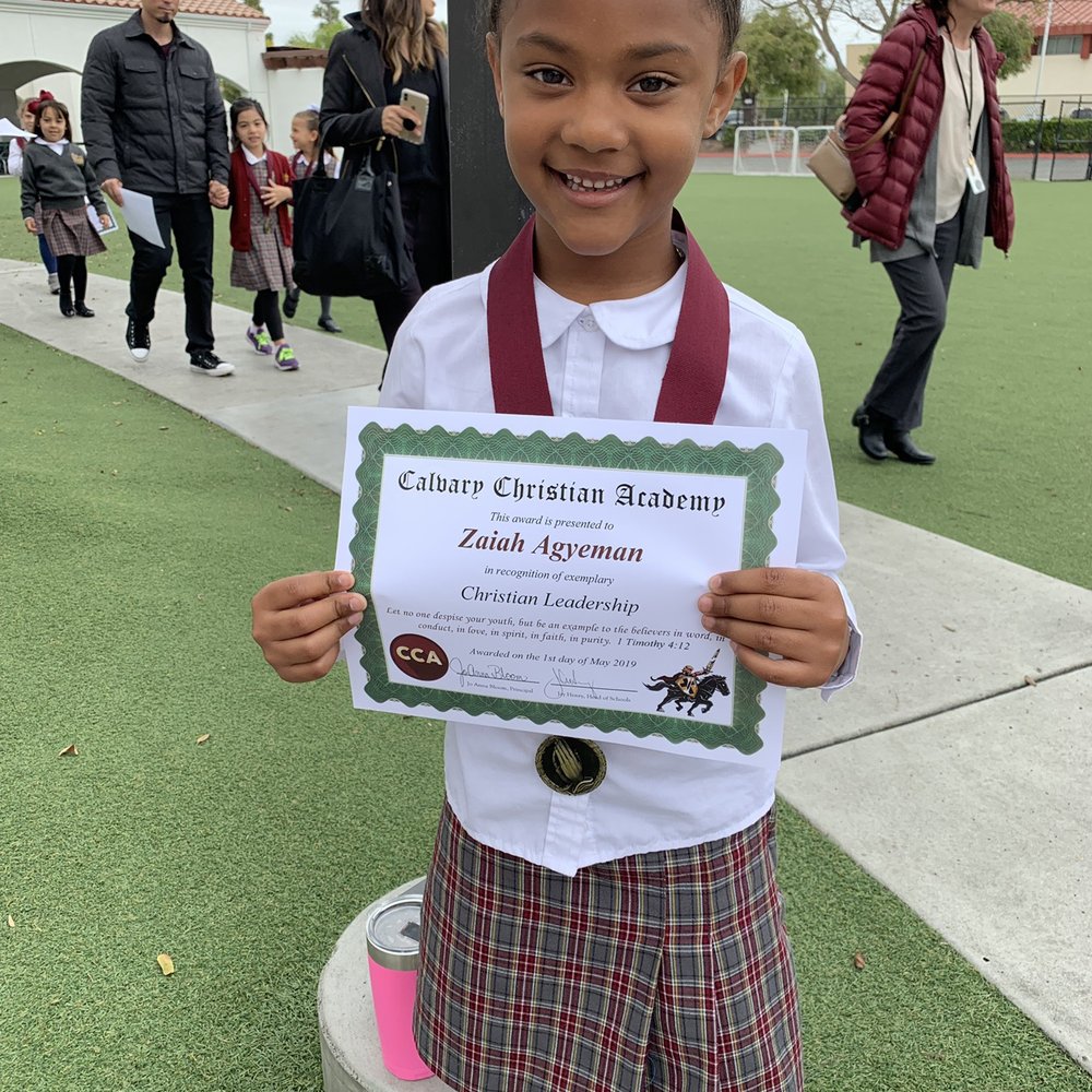 Calvary Christian Academy - End of year leadership recognition - Preschools Near Me - Chula Vista, California