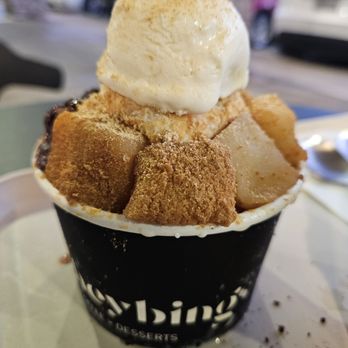 Heybings Desserts & Coffee - Classic Injeolmi bingsoo (single $8) - Desserts Near Me - Irvine, California Heybings Desserts & Coffee - Classic Injeolmi bingsoo (single $8) - Desserts Near Me - Irvine, California