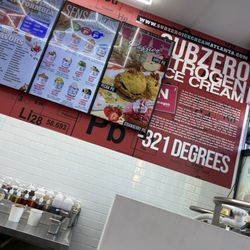 Sub Zero Nitrogen Ice Cream - Menu