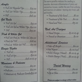 Makiki Nails - Price list does not include tax. - Nail Salons Near Me - Honolulu, Hawaii