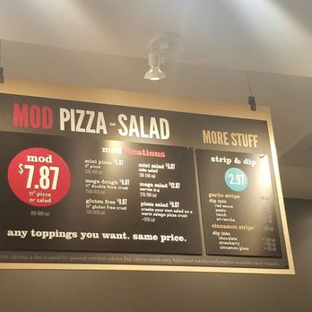MOD Pizza - The menu..so many choices. One of each please! - Fast Food Near Me - Glen Allen, Virginia