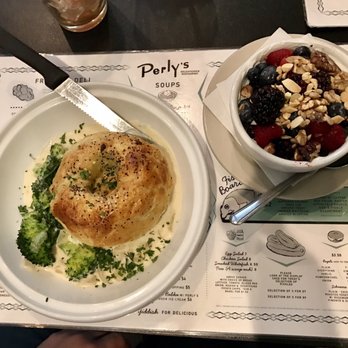Perly's - Vegetable knish & yogurt with fruit - Delis Near Me - Richmond, Virginia