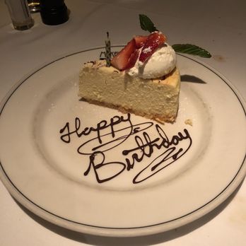 McKendrick's Steak House - Complimentary Cheesecake for my Dad's birthday - Steakhouses Near Me - Atlanta, Georgia