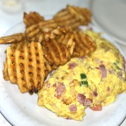 Cafe 67 - Denver omelette with waffle fries