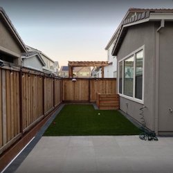 Lush Outdoor Home Design - Pavers, Artificial Grass, A/C Hide