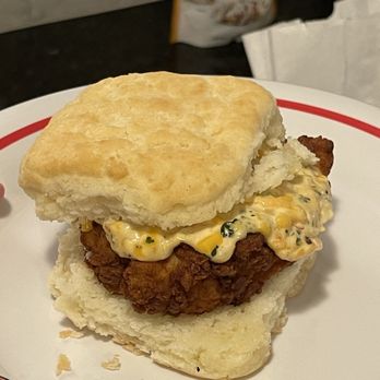 Milkbread - Chicken Biscuit w/pimento cheese - Donuts Near Me - Charlotte, North Carolina Milkbread - Chicken Biscuit w/pimento cheese - Donuts Near Me - Charlotte, North Carolina