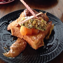 Chef's Palette - French toast with candied rhubarb, caviar mascarpone and salted caramel. AMAZING!!!