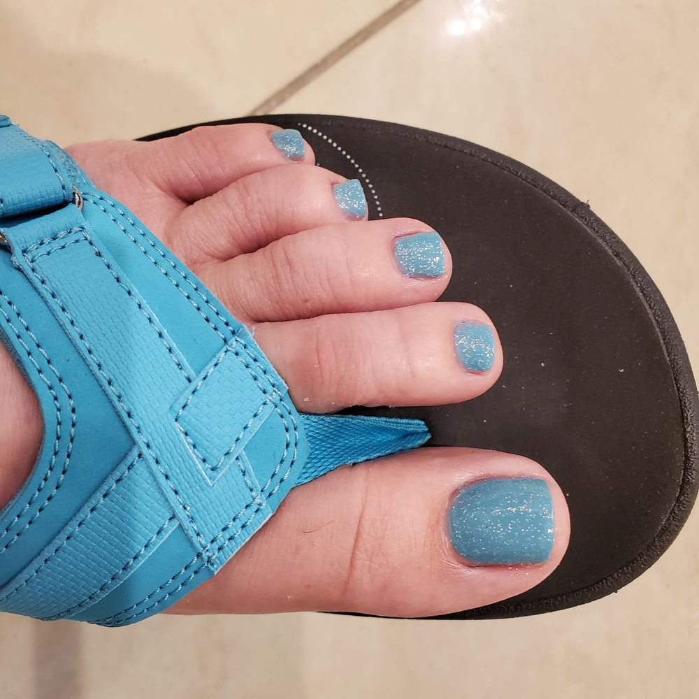 Lovely Vivd Nails pedicure! Seafood green and I used Groupon. Lovely Vivd Nails pedicure! Seafood green and I used Groupon.