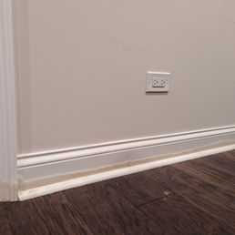 Water damage to walls from sitting water Water damage to walls from sitting water