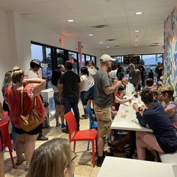 We just made it before the crowd!! The line just before we left! We just made it before the crowd!! The line just before we left!