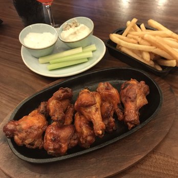 Moss + Oak - Honey chicken wings and French fries - Southern Near Me - Savannah, Georgia Moss + Oak - Honey chicken wings and French fries - Southern Near Me - Savannah, Georgia