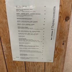 Bar & Kitchen - Menu September 2026