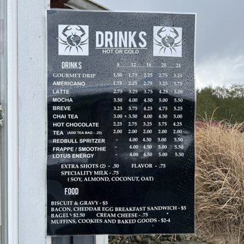 Crabby Coffee - Menu - Coffee & Tea Near Me - Freeland, Washington