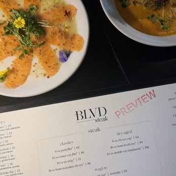 BLVD Steak - Salmon and Wagyu Meatball - Steakhouses Near Me - Calabasas, California